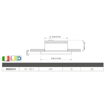 FARETTO AD INCASSO CHIARA 4W