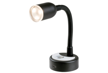 Faretto LED snodato nero 240 mm 