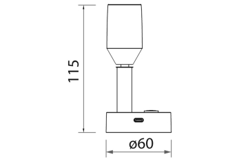 Faretto LED snodato nero 