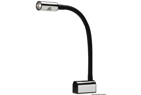 Faretto LED snodato testa letto/lettura carte 