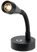 Faretto LED snodato total black 