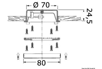 Faretto stagno Omega inox 10W 