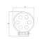 Faro coperta led 12/24v d115 1500lm spt