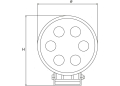 Faro coperta led 12/24v d115 1500lm spt