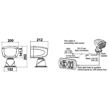 Faro elettrico Aldebaran LED 24 V 