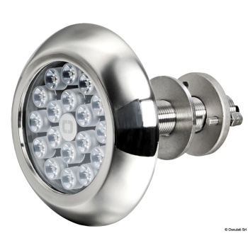 Faro subacqueo 18 LED bianchi con prigioniero 