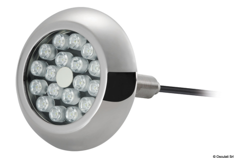 Faro subacqueo 18 LED bianchi con viti 