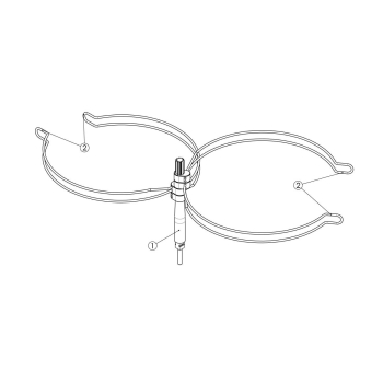 Fermapentola Can PV1371 a Colonna Due Fuochi