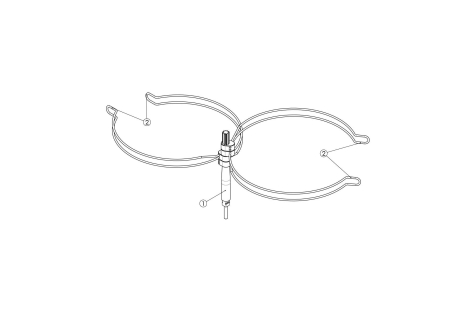 Fermapentola Can PV1371 a Colonna Due Fuochi