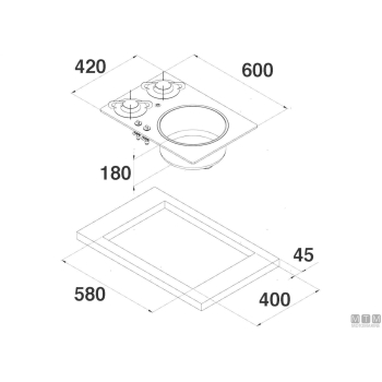 Fermapentole can hoodiny 2 fuochi