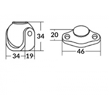 FERMAPORTE INOX 316 ORIENTABILE