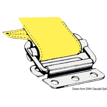 Fibbia inox 40 mm aperta 