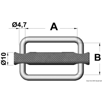 Fibbia inox mm 50 