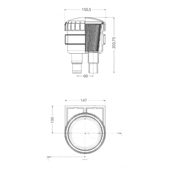 Filtro acqua in plastica lt 50/90