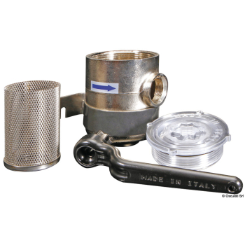 Filtro acqua ottone cromato 3/4" 