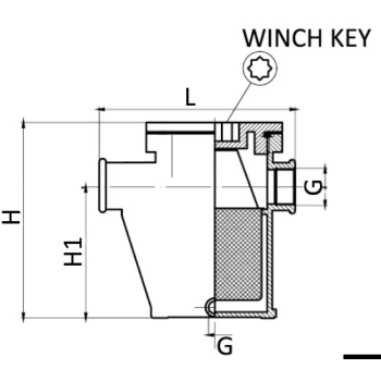 Filtro depurazione acqua in ottone nichelato 3/4" 