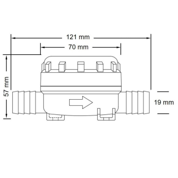 Filtro portagomma 19mm. 3/4' 20 mes