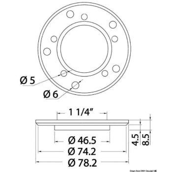 Flangia di montaggio sensori di livello da S5 a S3   