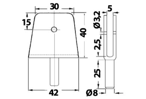 Forcella + Boccola per Teloni - Accessori Tendalini e Capottine per ...