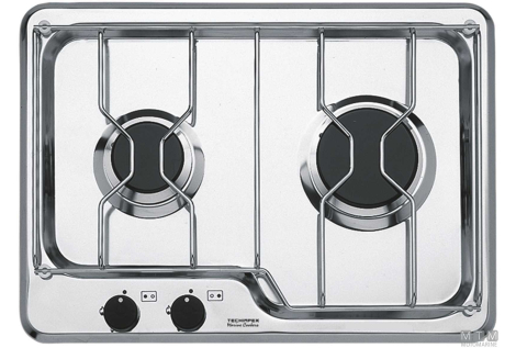 Fornello a gas 2 fuochi techimpex seafarer2 inox 18/8