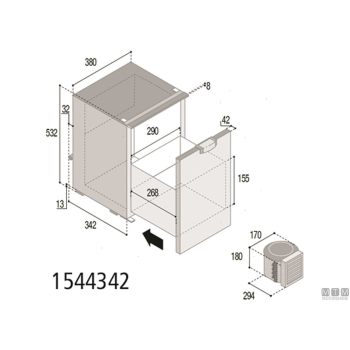 Frigo a cassetto 75l vf c75dw