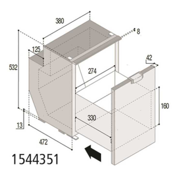 Frigo vf c51dw a cassetto