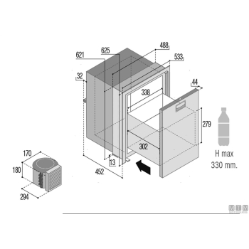 Frigo vf dw75rfx a cassetto 