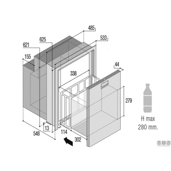 Frigo vf dw90rfx a cassetto 