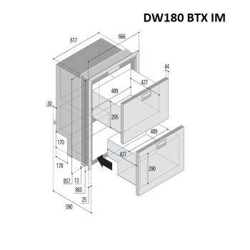 Frigoriferi DW180 Combo Inox A Cassetto Compressore Interno Vitrifrigo