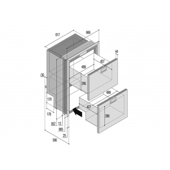 Frigoriferi VF DW180 Combo Inox a Cassetto Compressore Interno