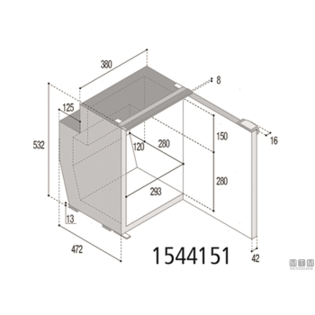 Frigorifero 50l vf c50i compressore interno