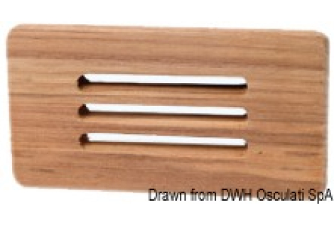 Frontalino protezione teak 125x65 mm 