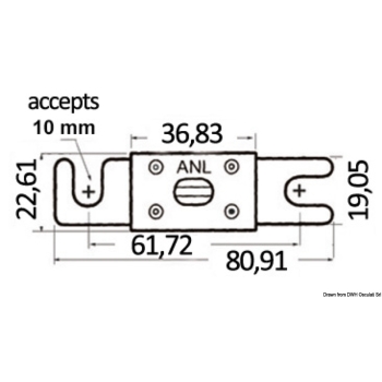 Fusibile alta capacità 325 A 