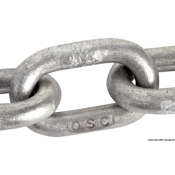 Galvanized calibrated chain 13 mm DIN766 x 100 m 
