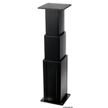 Gamba tavolo elettrica quadra 3 stadi (378-778mm) 24V nera 