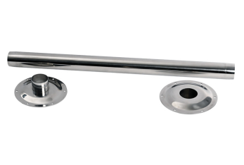 Gamba tavolo fisso inox 670 mm  