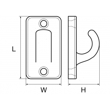 Gancetto Verticale in Nylon
