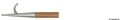 Gancio accosto ottone cromato/legno 200 cm 