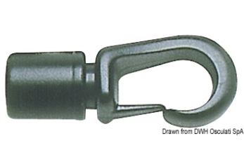 Gancio nylon a scatto 5/6 mm cf. 20 pz 