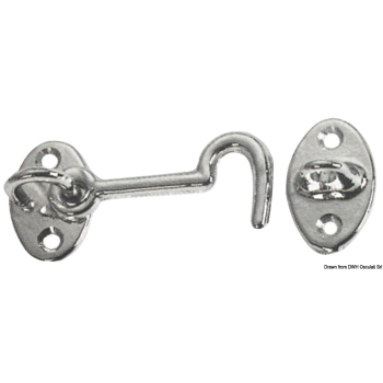 Gancio ottone cromato 60 mm 