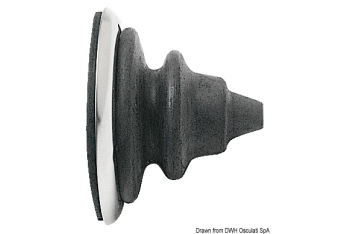 Ghiera passacavi inox con soffietto Dutral grigio 