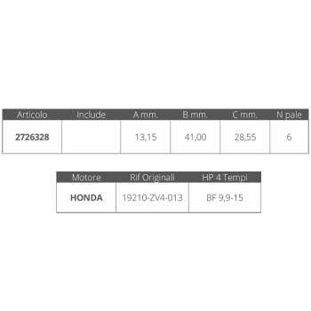 GIRANTE HONDA 4T 5-7,5-8-10 HP