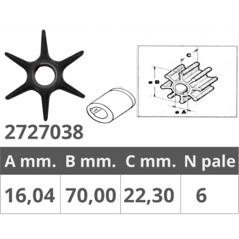 Girante johnson/ev. 2t 40-48-50 hp