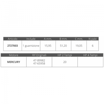 GIRANTE MERCURY 2T 20 HP