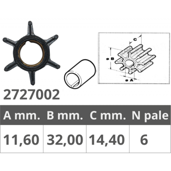 Girante mercury 2t da 4 a 9 hp