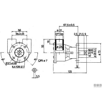 Girante npr d57 di15.8 h31 bb-12p 