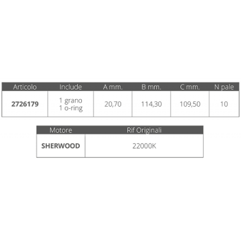 Girante sherwood 22000k