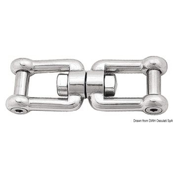 Girella inox grillo/grillo con perno a filo 8 mm 