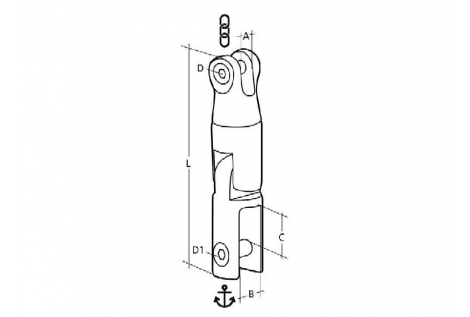 Giunto Gira Ancora Doppio Snodo GATE14 - Per Catene Ancoraggio Ø 6-8 Mm - Foto 5