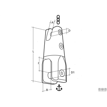 Giunto ancora sidermarine 10/12mm 